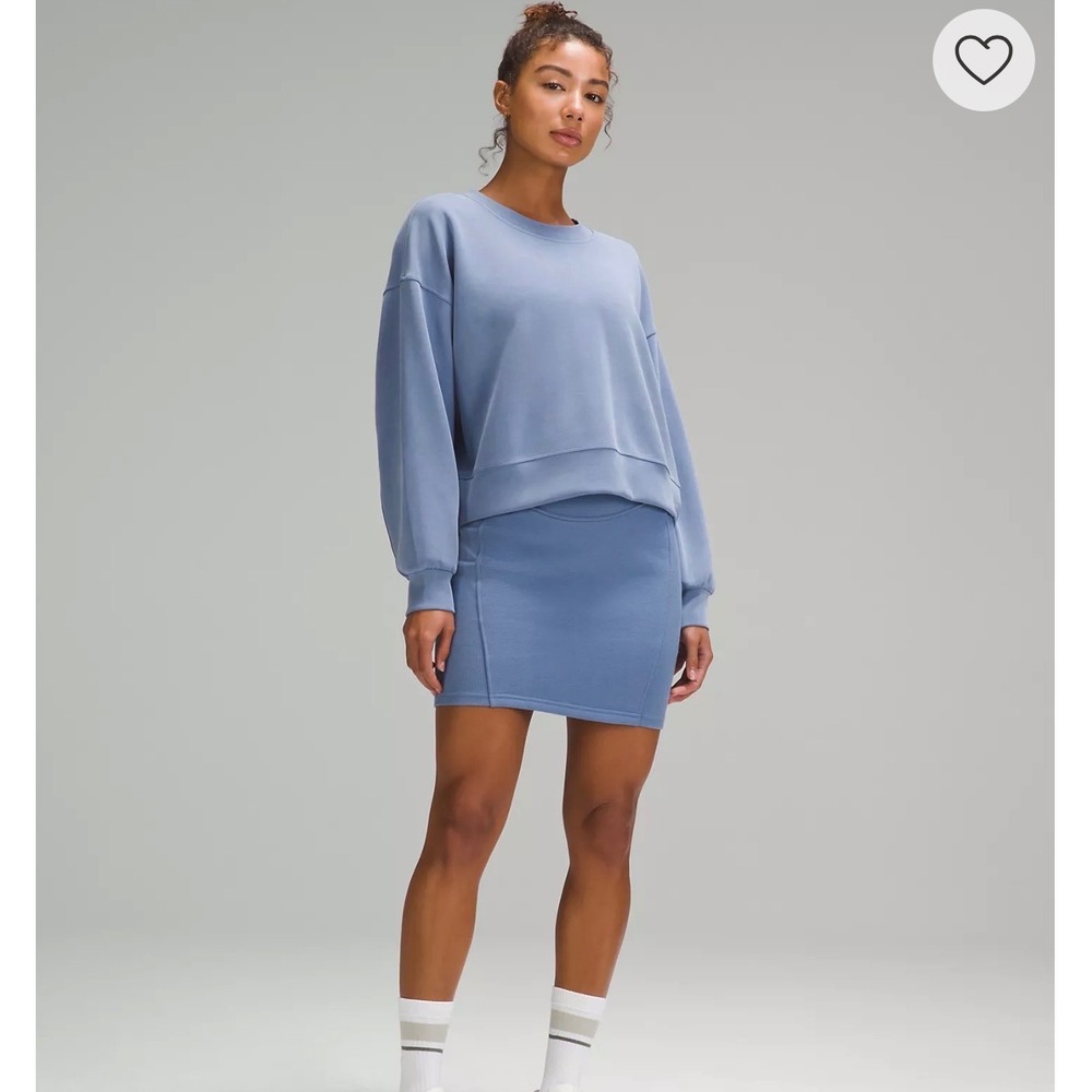 Lululemon Scuba High Rise Mini Skirt Oasis Blue NWT Athletic Casual Size L